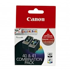 Canon Genuine 1 X PG-40  Black Ink Cartridge & 1 X CL-41 FINE Colour Ink